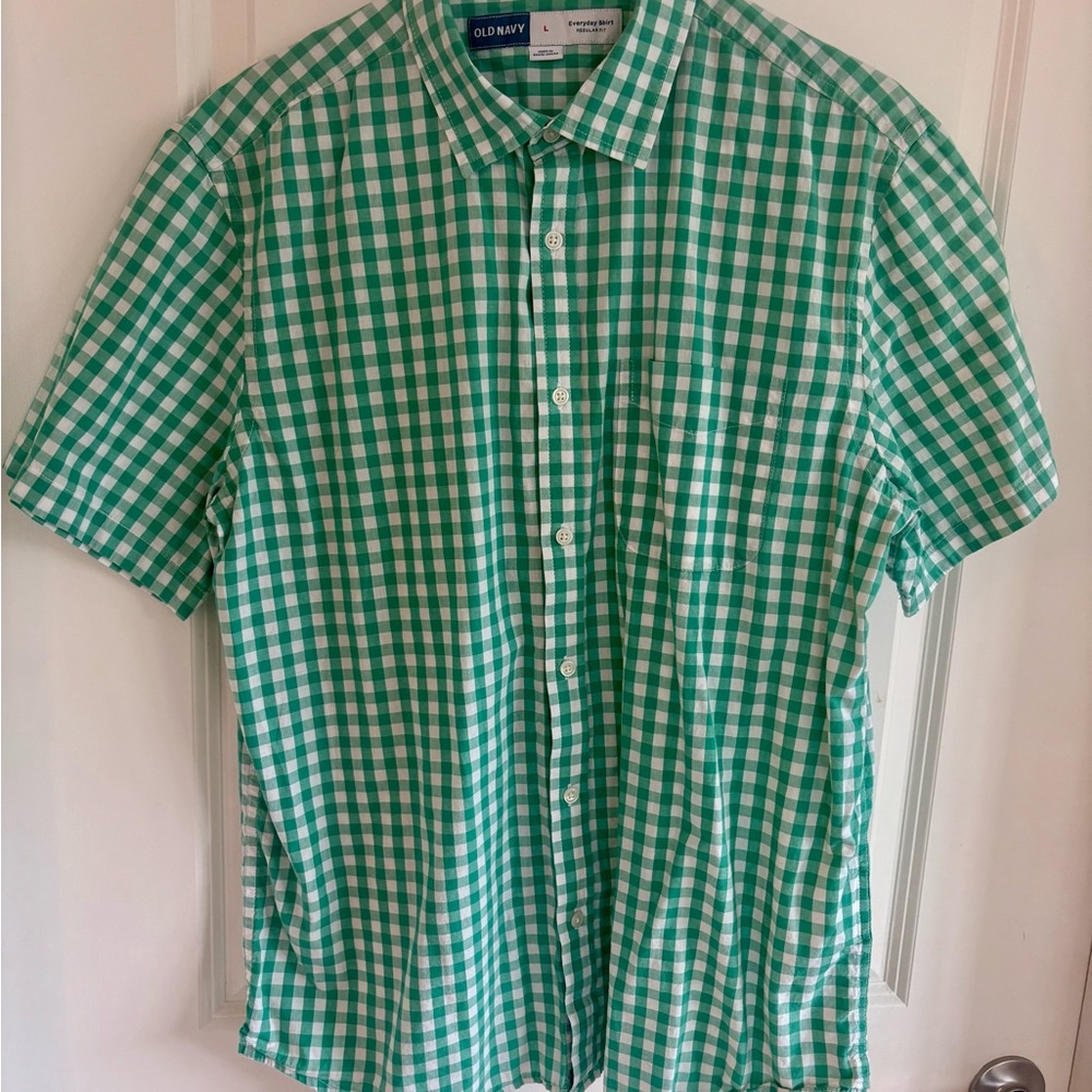 Old Navy Green Checkered Men's Shirt